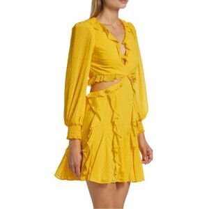 ALICE + OLIVIA Mitzi Cut Out Godet Minidress size 6